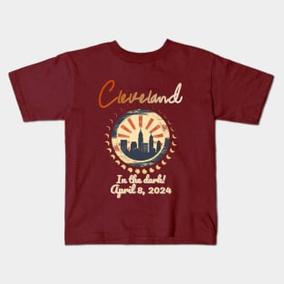 Cleveland in the Dark April 8 2024 Kids T-Shirt